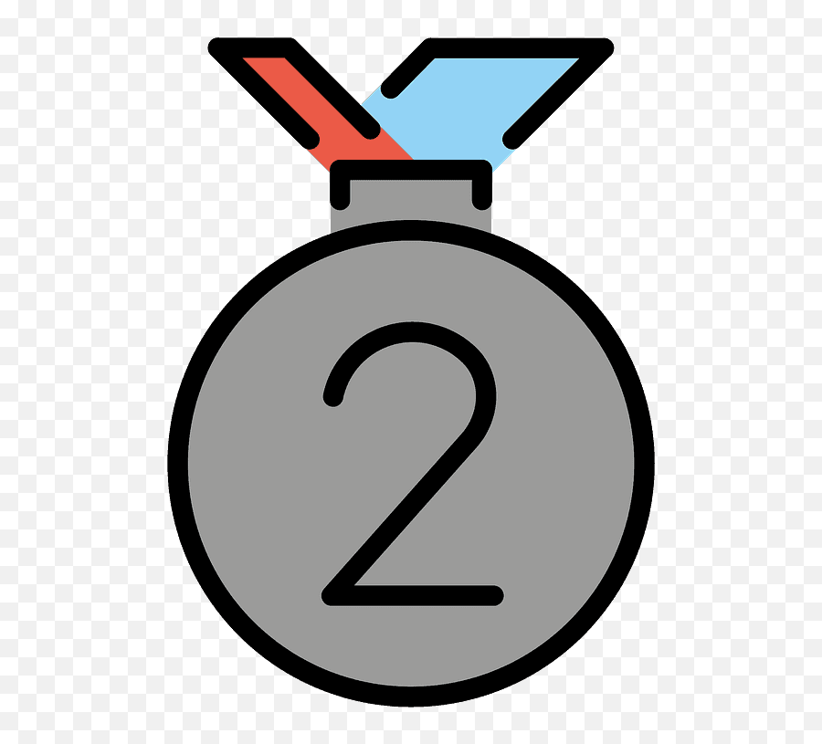 2nd Place Medal Emoji Clipart - Médaille Emoji 2,Medal Emojis