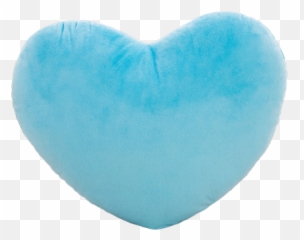 Coussin Coeur Bleu - Coussin Coeur Bleu Emoji,Emoji Coeur Blanc