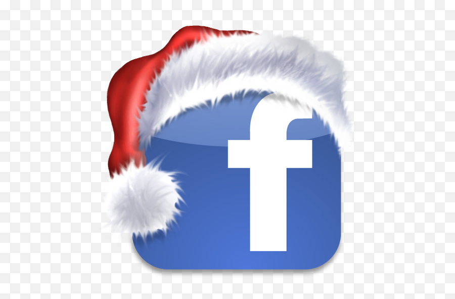 Facebook Logo With Santa Hat Icon Png - Facebook Icon Christmas Emoji,Facebook Christmas Emoticons