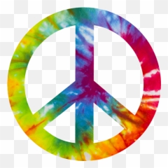 Peace - Logo Hippie Peace Sign Tie Dye Full Size Png Peace Sign Emoji,Peace Logo Emoji