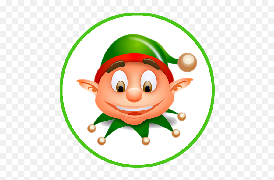 Talking Christmas Elf - Elf Face Clipart Transparent Emoji,Fanged Emoticon