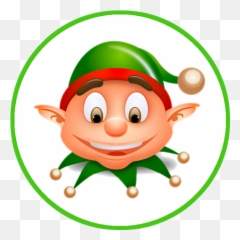 Talking Christmas Elf - Elf Face Clipart Transparent Emoji,Fanged Emoticon