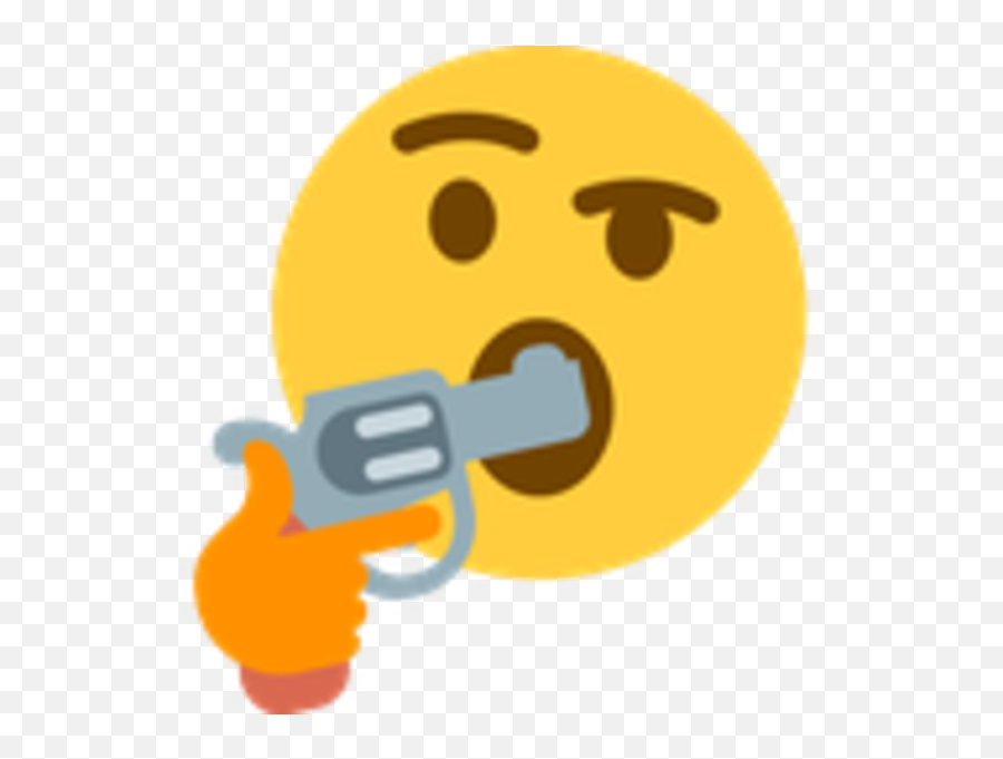 Thinking Emoji With Gun Png Image With - Thinking Emoji With Gun,Think Emoji
