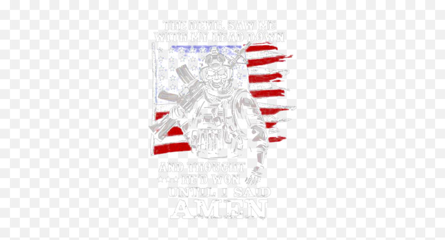 The Devil Saw Me With My Head Down And Thought Heu0027d Won - American Emoji,Police Officer American Flag Emoji