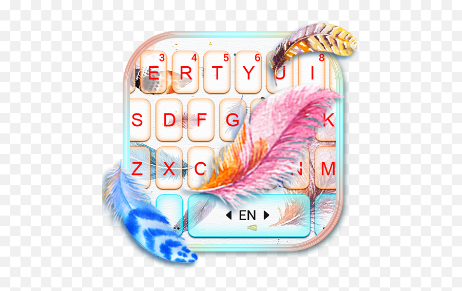 Watercolor Lite Feather Keyboard Theme - Animal Product Emoji,Feather Emoji