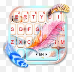 Watercolor Lite Feather Keyboard Theme - Animal Product Emoji,Feather Emoji