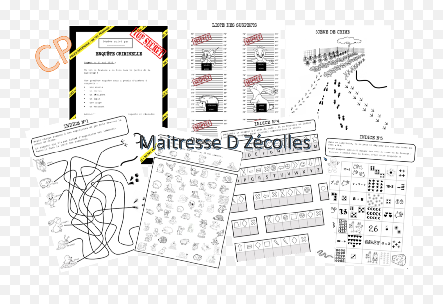 Enquête Policière Au Cp - Mes Tresses D Zécolles Enquete Policiere A Imprimer Gratuite Pdf Emoji,Lutin Bazar Cp Les Emotions Arts Visuels