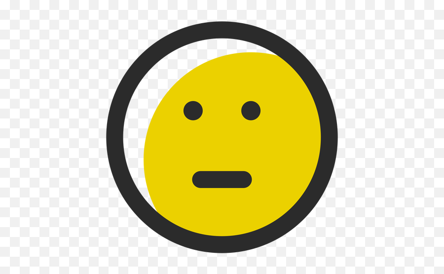 Neutral Colored Stroke Emoticon - Happy Emoji,Neutral Face Emoji Meaning