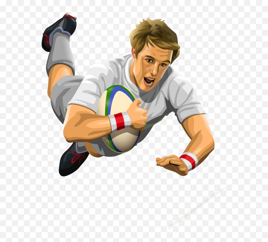 Rugby Png - Cartoon Rugby Player Png Emoji,Rugby Ball Emoji