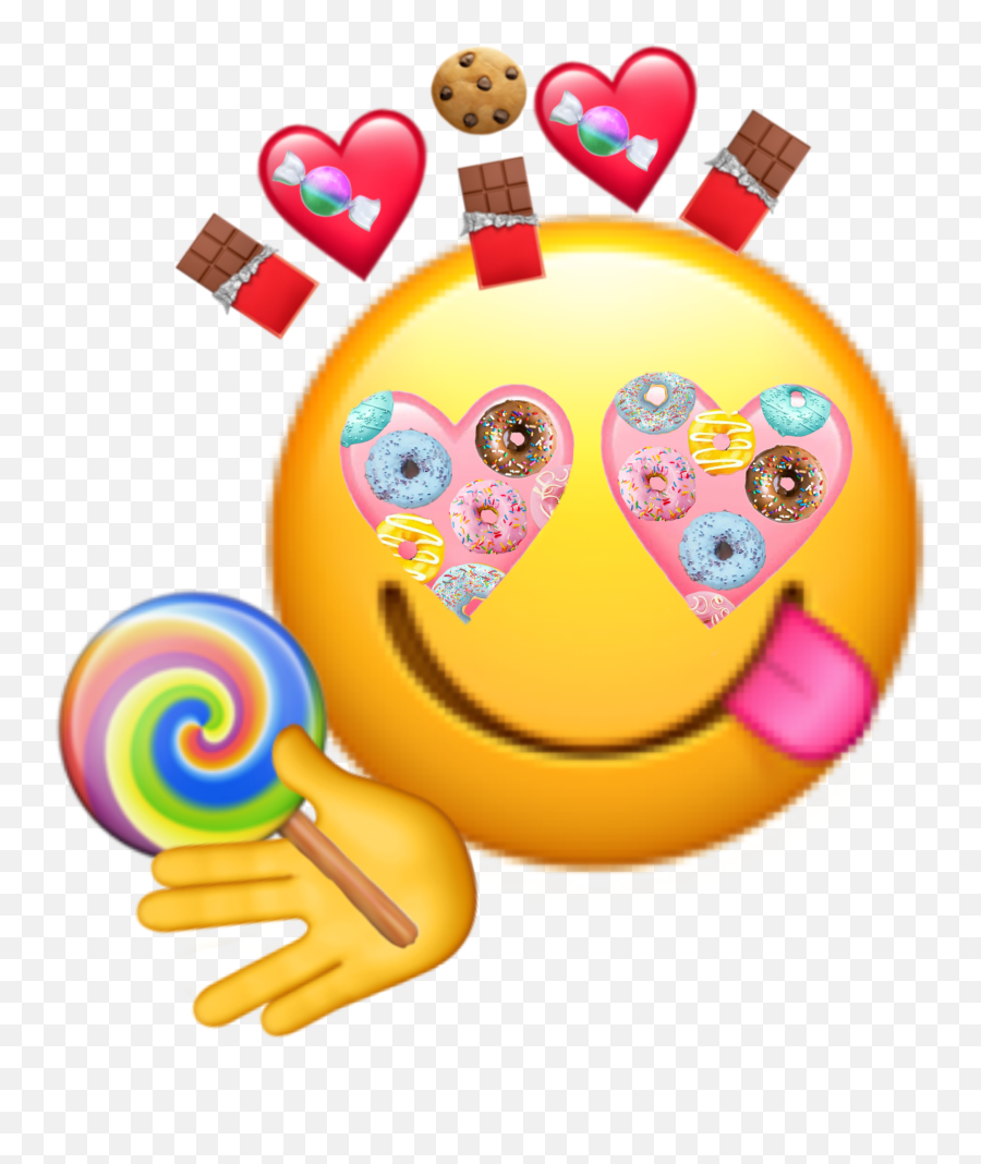 Sweets Emojiface Sticker - Happy,Sweets Emoji