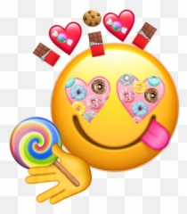 Sweets Emojiface Sticker - Happy,Sweets Emoji