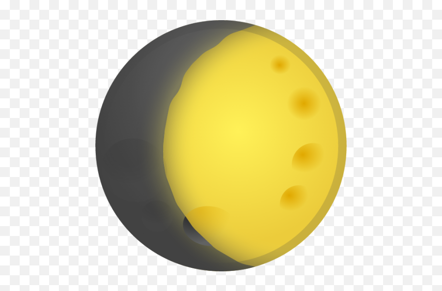 Waxing Gibbous Emoji - Dot,Moon And Back Emojis