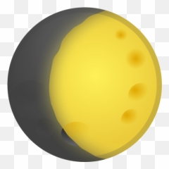 Waxing Gibbous Emoji - Dot,Moon And Back Emojis