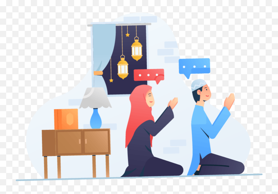 Quranak - Conversation Emoji,Muslim Emoticon\ Vector
