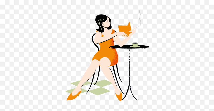 French Café Illustrations Design U0026 Illustration By Ebbe - For Women Emoji,Resting Emoji Cartoon