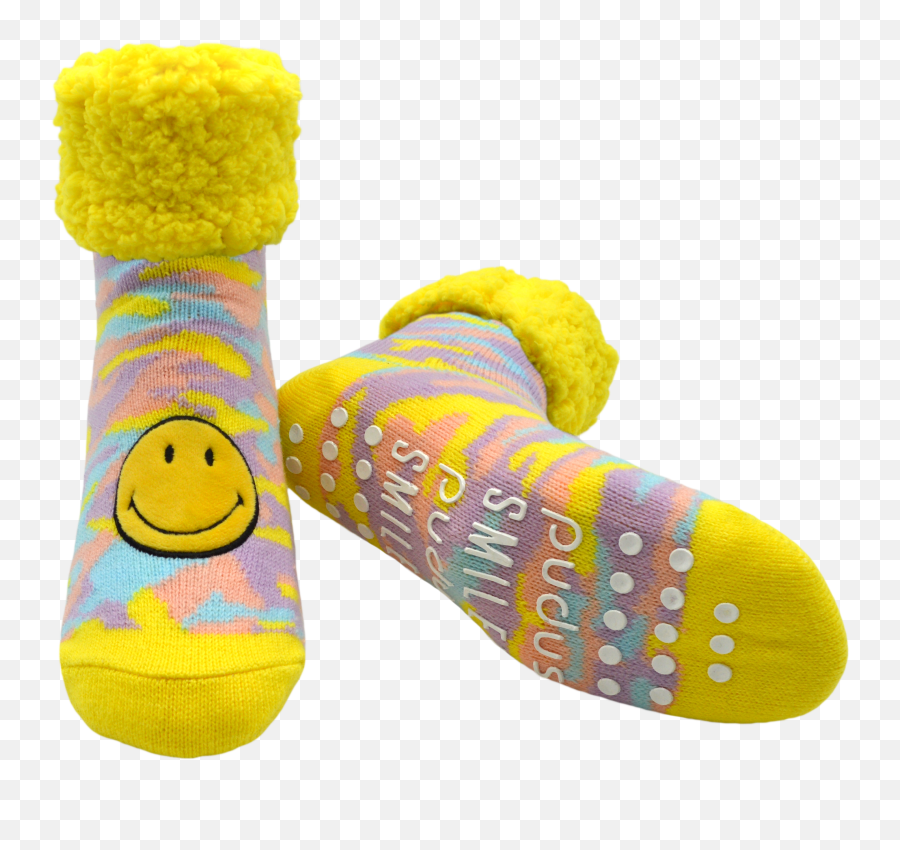 Smiley X Pudus Classic Slipper Socks Black U2013 Pudus Emoji,Man,women,dog Walking Emoticon