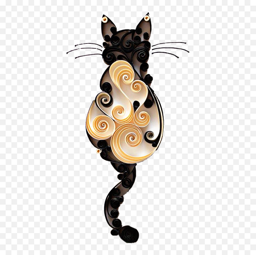Cat Paper Crafts Sticker - Quilling Animales Emoji,Emoji Crafts With Paper