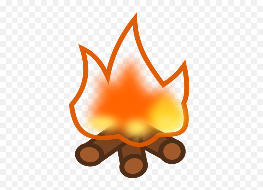 Camping Symbol Orange Line Clipart - Camping Clipart Emoji,Fire Emojio