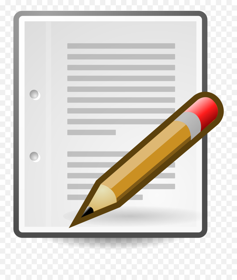 Text - Transparent Paper And Pencil Clipart Emoji,Pencil Emoji