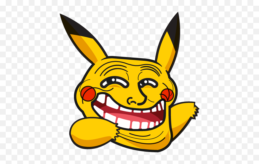 Pikachu Trollface - Naruto Troll Face Png Emoji,Troll Face Emoticons