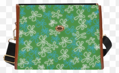 Vintage Purple Floral Print Waterproof - Horizontal Emoji,Emoji Satchel