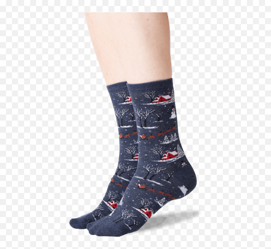 Womenu0027s Christmas Scene Crew Socks U2013 Hotsox - Unisex Emoji,Rue 21 Emoji Socks