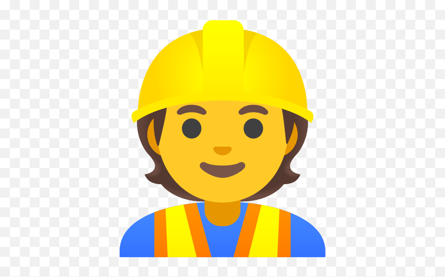 Construction Worker Emoji - Animado Levantar La Mano,Emoji Builder