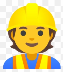 Construction Worker Emoji - Animado Levantar La Mano,Emoji Builder