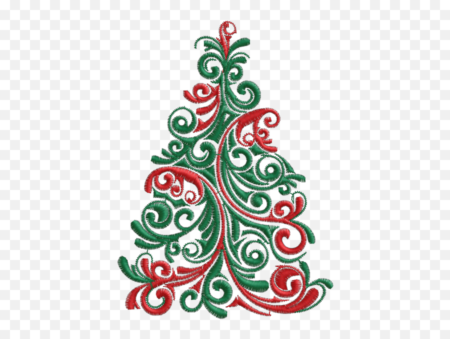 Matriz De Bordado Árvore De Natal 03 - Fancy Christmas Tree Artwork Emoji,Emoticons De Natal