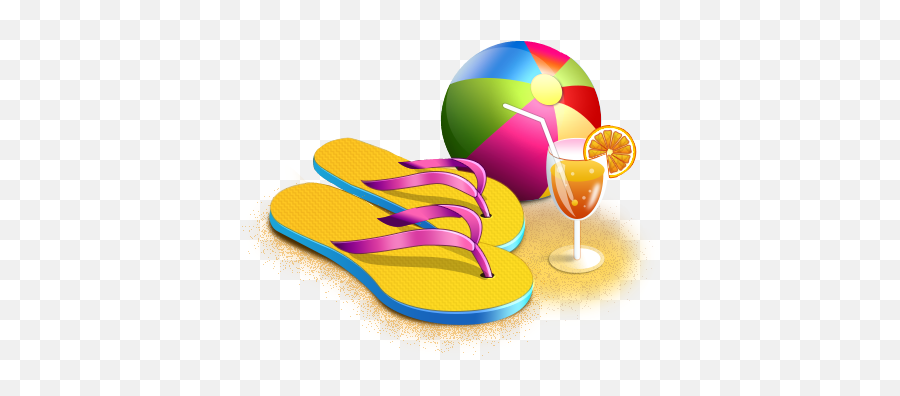 Summer Sandals Beach Sand Summertime Sticker By Anna - Summer Holiday Png Emoji,Tropical Drink Emoji