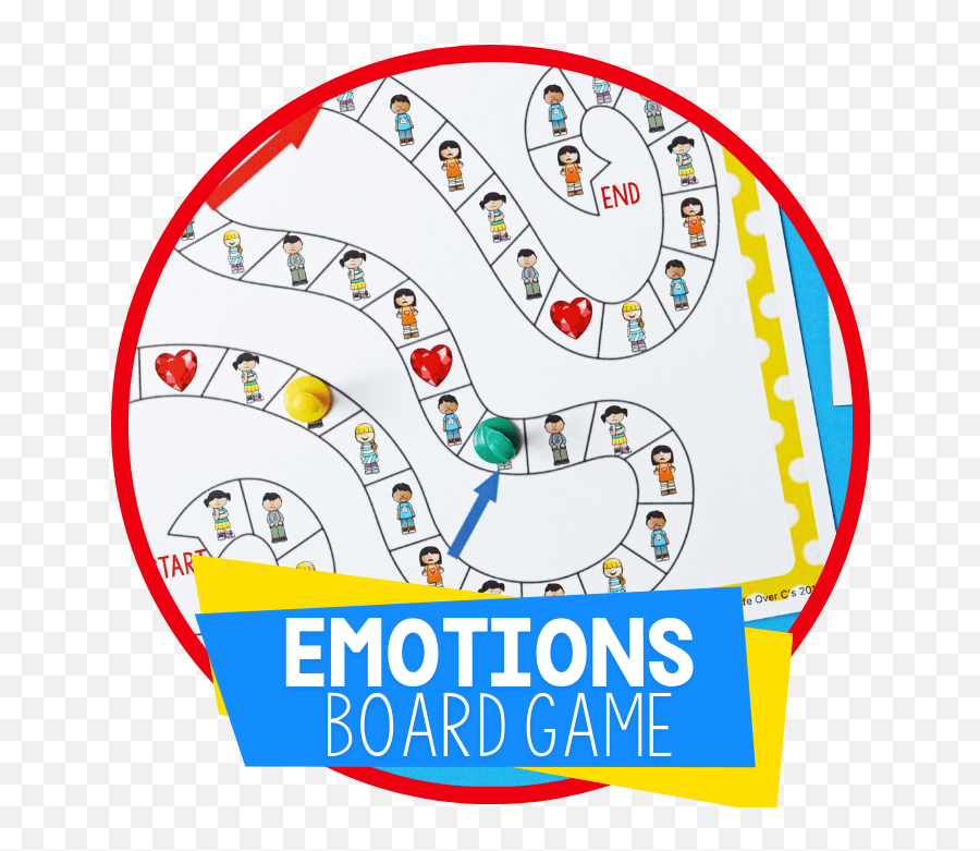 Free Printable Emotions Board Game - Dot Emoji,Emotions Booklet Preschool