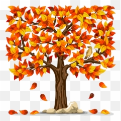 Arbres - Falling Leaves Clipart Emoji,Trees Emotion Paintings