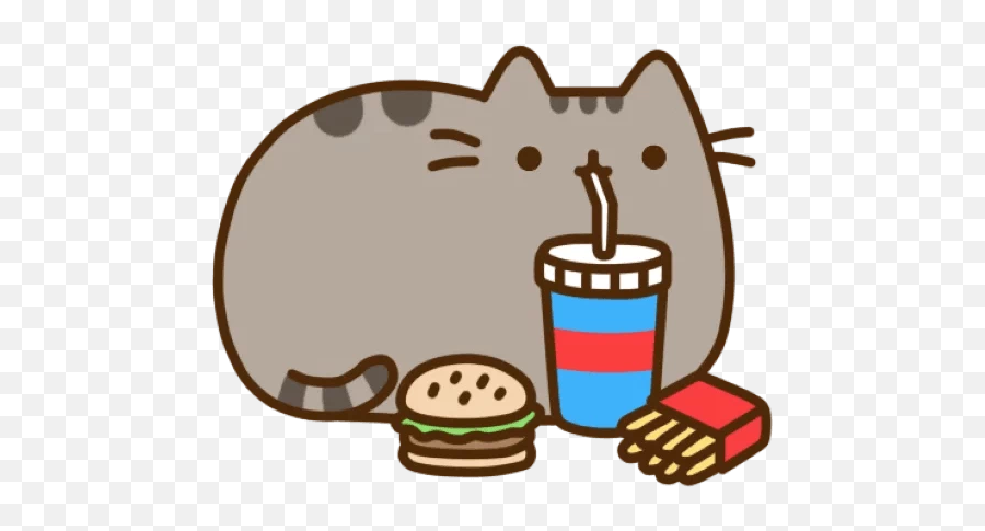 Cats Stickers For Whatsapp - Pusheen Cat Food Emoji,Gamercat Emoticons