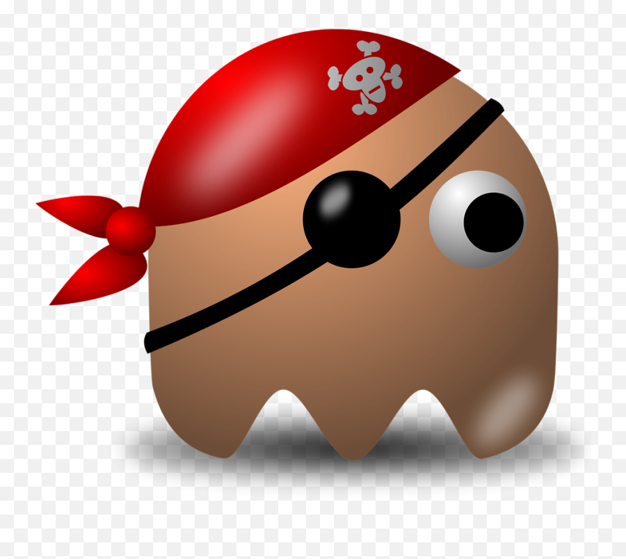 Pirate Clipart - Pac Man With Eye Patch Emoji,Emoji Eyepatches