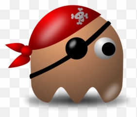 Pirate Clipart - Pac Man With Eye Patch Emoji,Emoji Eyepatches