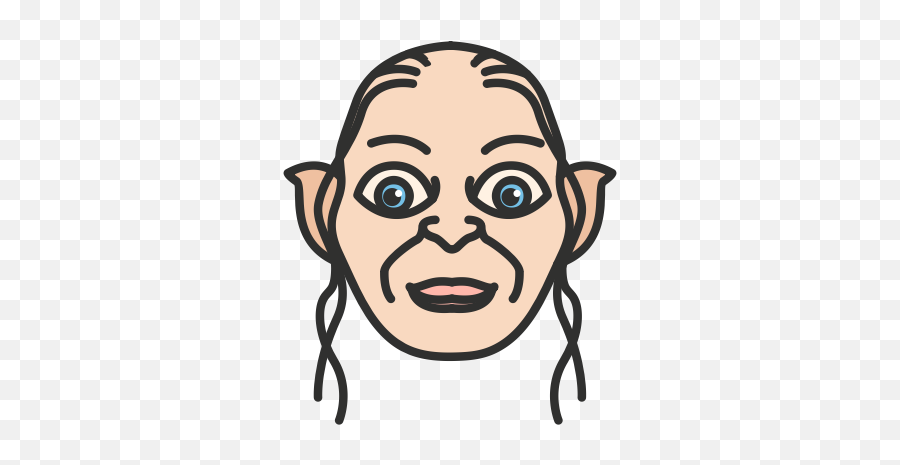 Elf Gollum Lord Of The Rings Smeagol - Gollum Icon Emoji,Lord Of The Rings Emoji