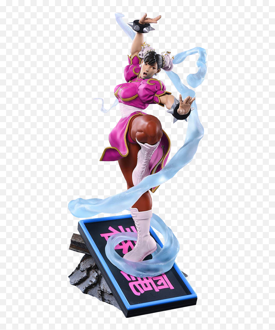 Street Fighter Chun - Li Vtrigger Player 2 Pink Statue By Pop Street Fighter Black Chun Li Emoji,Street Fighter 2 Moves List Emoticons