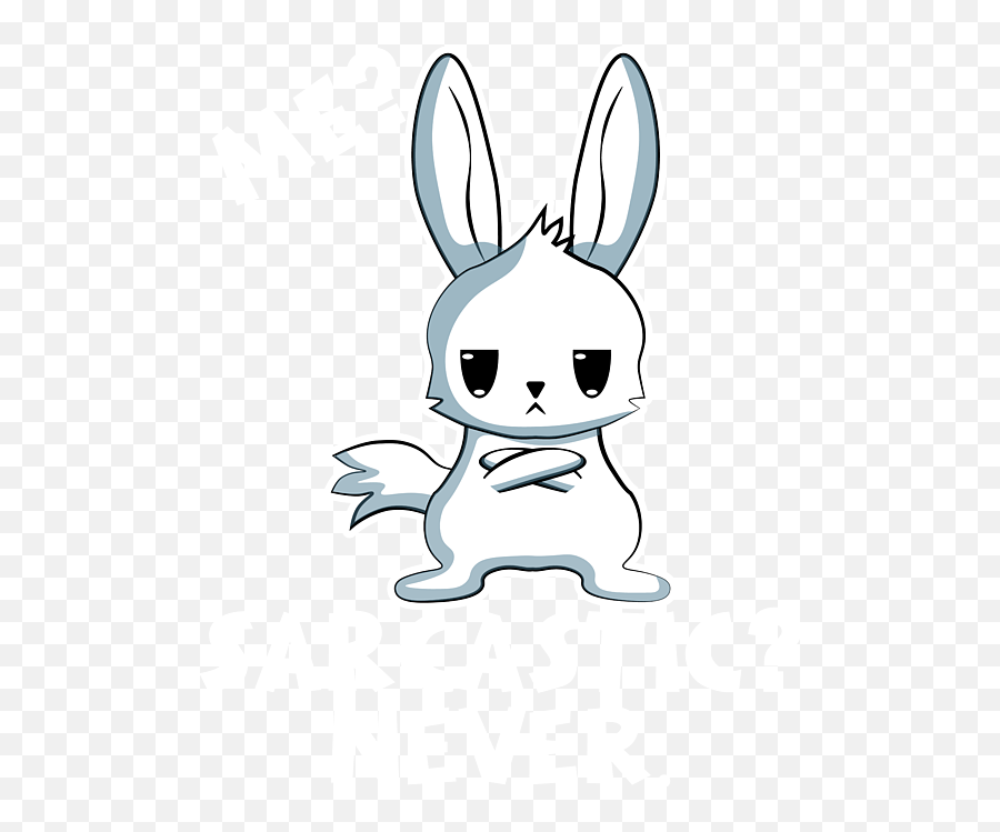 Funny Bunny Me Sarcastic Never Rabbit - Dot Emoji,Visiable Emotions Of A Bunny