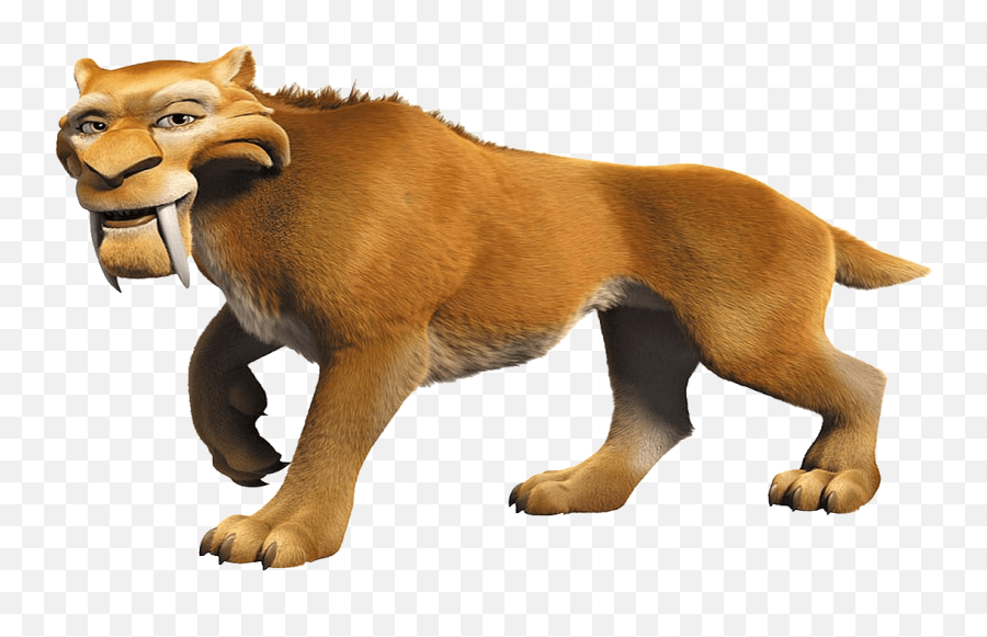 Ice Age Character Diego The Saber - Toothed Cat Transparent Ice Age Diego Png Emoji,Facebook Sabertooth Tiger Emojis