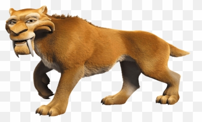 Ice Age Character Diego The Saber - Toothed Cat Transparent Ice Age Diego Png Emoji,Facebook Sabertooth Tiger Emojis