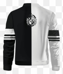 Monokuma Danganronpa Bomber Jacket - Long Sleeve Emoji,Japanese Emoticon Monokuma