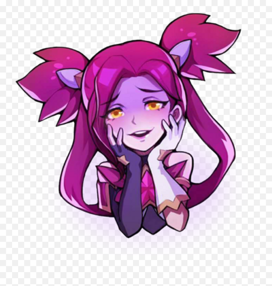 Star Guardian Jinx Sticker Transparent - League Of Legends Star Guardian Emoji,Yandere Emoji