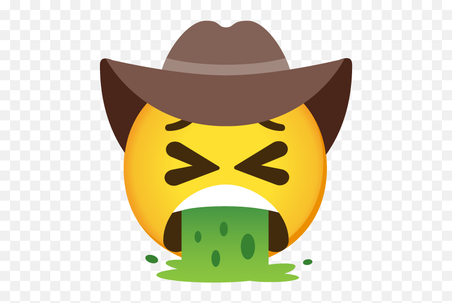 Cowboy Emoji Crying,Farting Big Emoticon