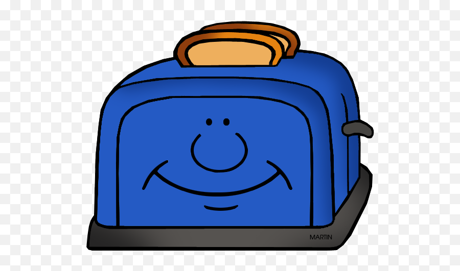Miniclipstoaster Clip Art By Phillip Martin Blue Toaster Emoji,Suitcase Emoticon