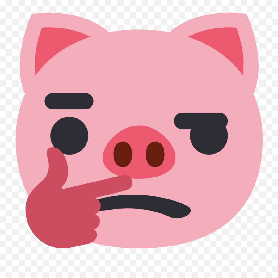 Thoinking Thinking Emoji,Png Emojis Pig