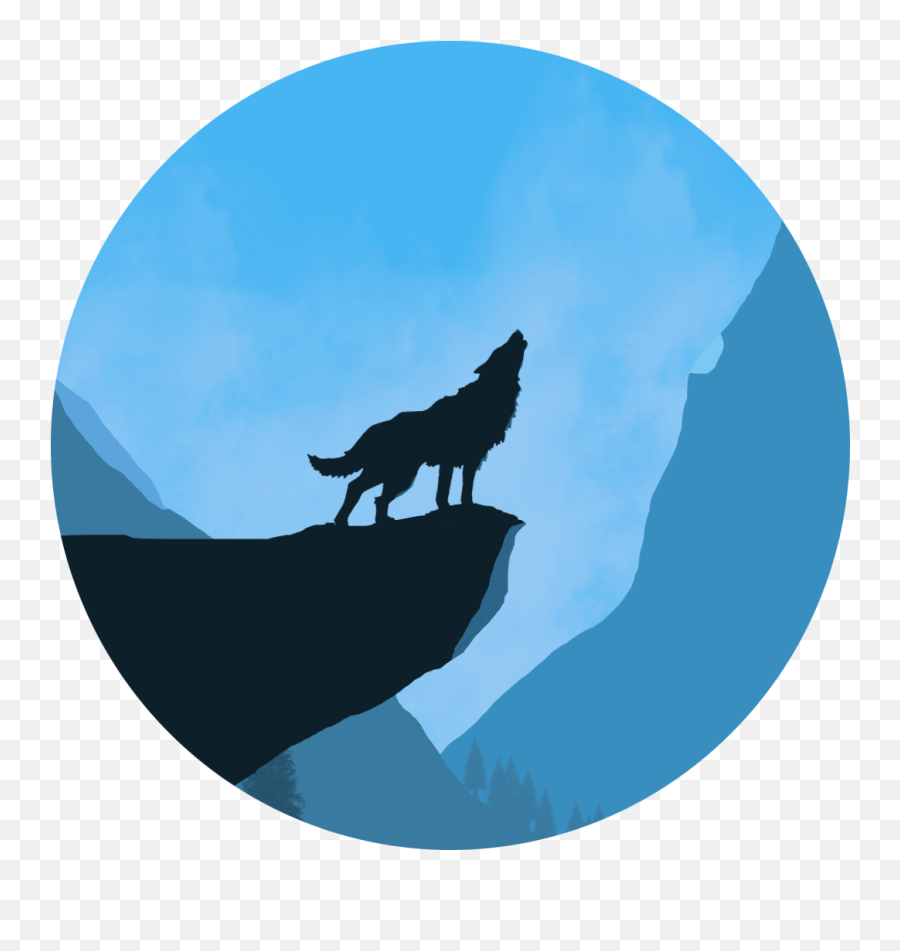 Wolf Howling 2d Landscapeu0027 Poster By Hanspeder Displate Emoji,Howling Wolf Facebook Emoticon
