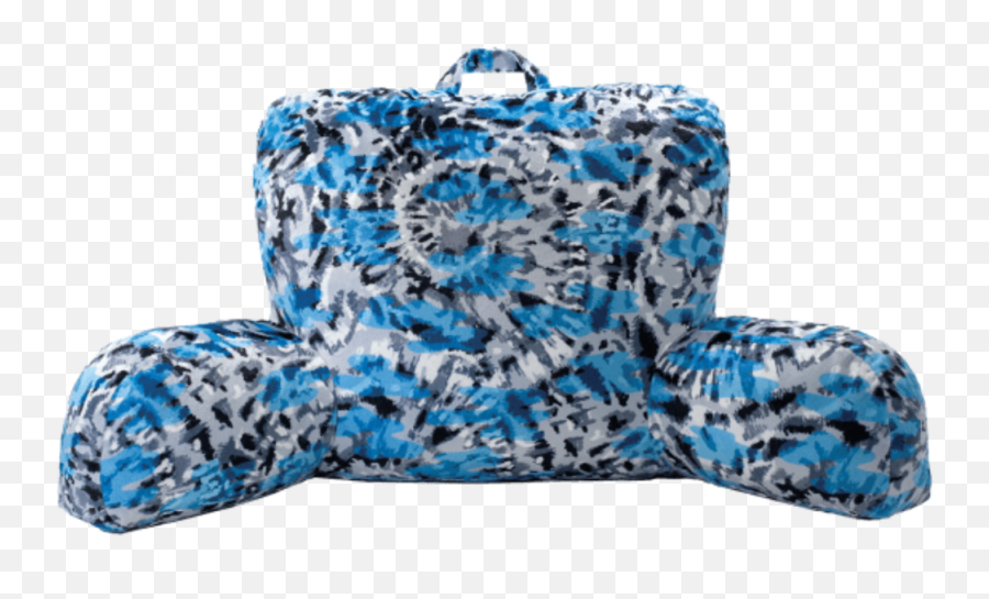 Blue Tie Dye Lounge Pillow - Stylish Emoji,Deflated Emoji Pillow