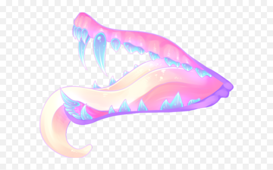 Fangs Clipart Tumblr Transparent - Pastel Guro Tumblr Emoji,Emoji Fangs