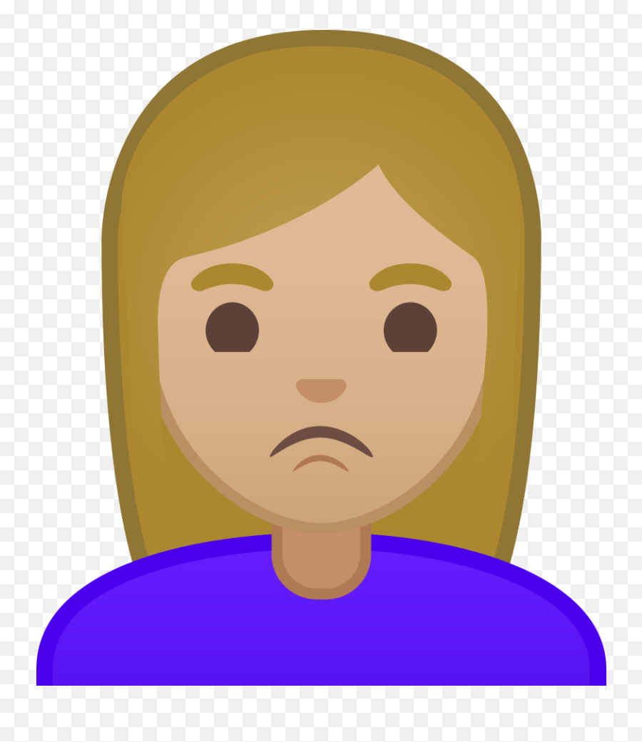 Woman Pouting Medium Light Skin Tone Icon Noto Emoji - Raise Hand Emoji Png,Woman Shrugging Emoji