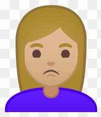 Woman Pouting Medium Light Skin Tone Icon Noto Emoji - Raise Hand Emoji Png,Woman Shrugging Emoji